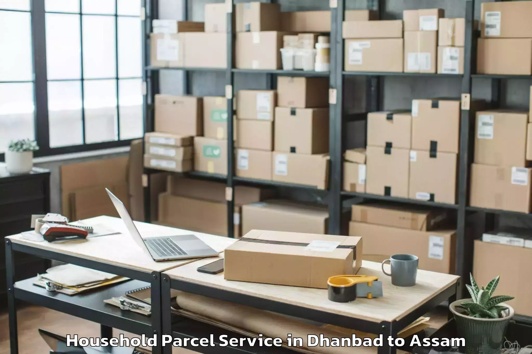 Book Dhanbad to Bongaigaon Pt Household Parcel Online